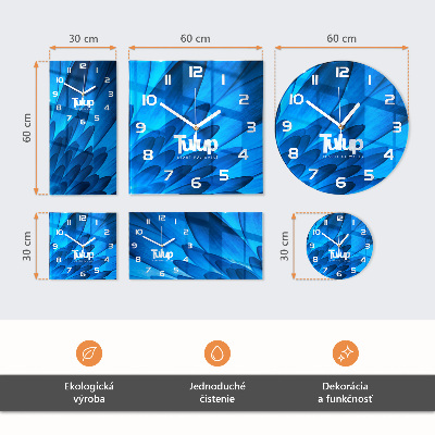 Vodoravni pravokutni zidni sat Marelice
