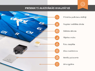 Vodoravni pravokutni zidni sat Bryceov kanjon