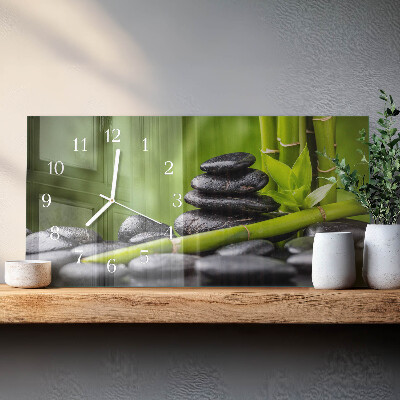 Vodoravni pravokutni zidni sat Kamenje za meditaciju