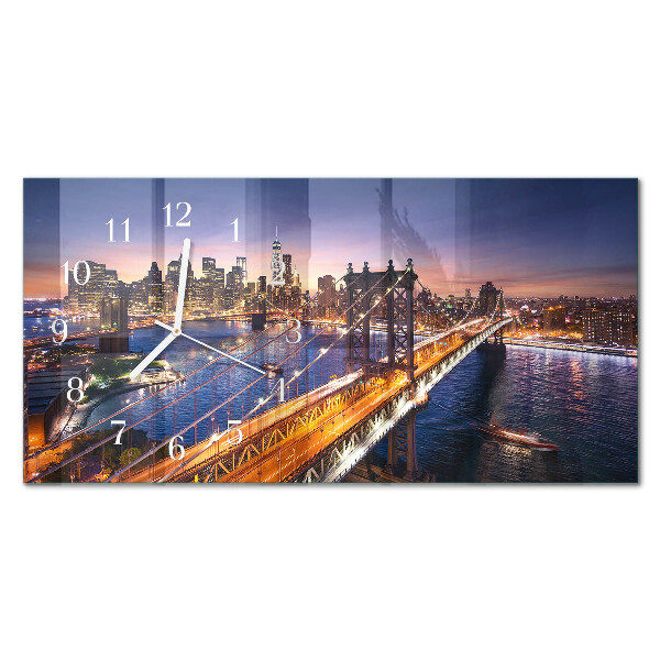 Vodoravni pravokutni zidni sat New York