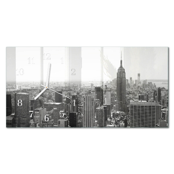 Vodoravni stakleni pravokutni sat New York Manhattan