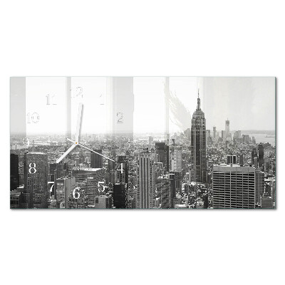 Vodoravni stakleni pravokutni sat New York Manhattan