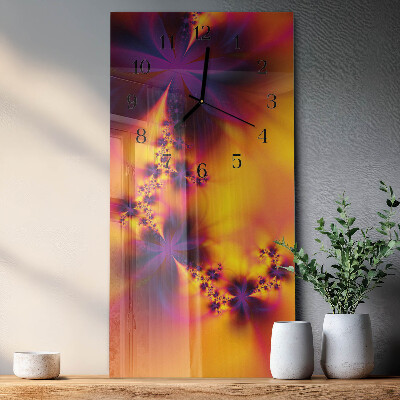 Pravokutni zidni sat Cvijeće