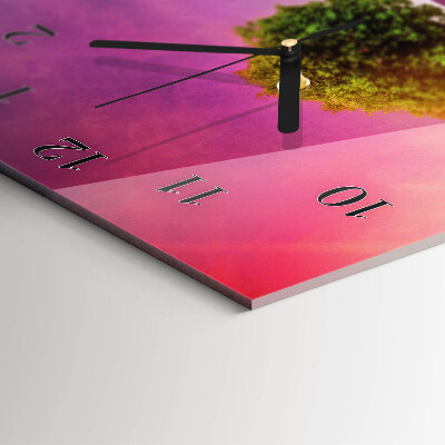 Pravokutni zidni sat Stablo lavande