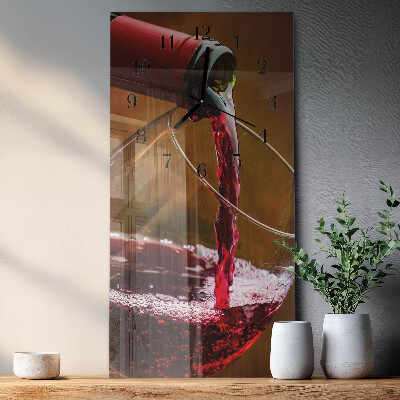 Pravokutni zidni sat Vino