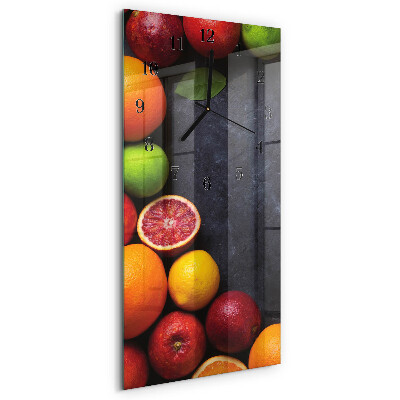 Vertikalni zidni sat Citrusna biljka