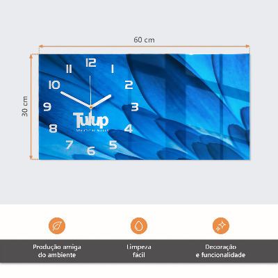 Stakleni pravokutni sat Infuzija vruće kave