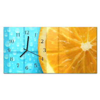 Vodoravni zidni sat Narančasti citrus