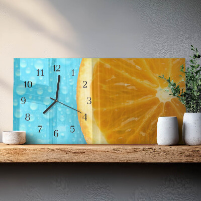 Vodoravni zidni sat Narančasti citrus
