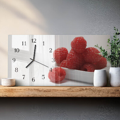 Vodoravni pravokutni zidni sat Svježe maline