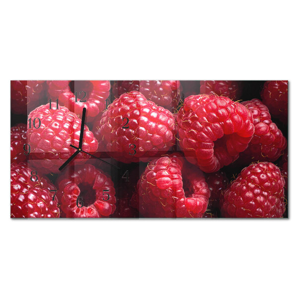 Vodoravni pravokutni zidni sat Plod maline
