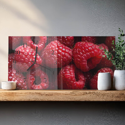 Vodoravni pravokutni zidni sat Plod maline