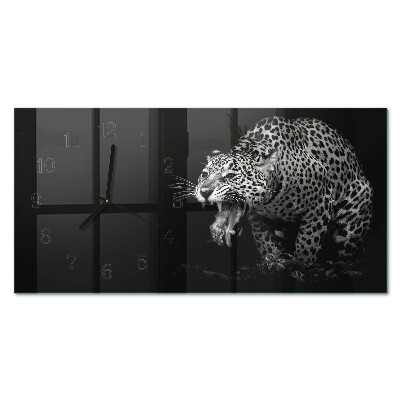 Vodoravni pravokutni zidni sat Američki jaguar