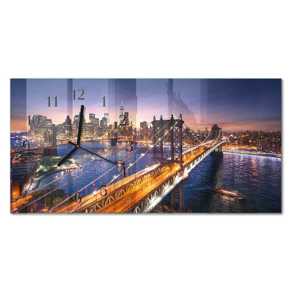 Vodoravni zidni sat New York